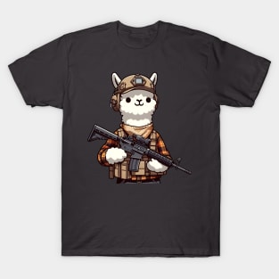 Tactical Alpaca Adventure Tee: Where Whimsy Meets Command T-Shirt